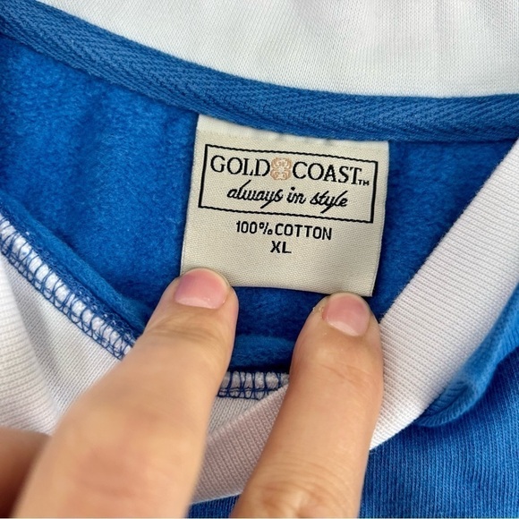 Vintage Blue Crewneck Coastal Grandma Butterfly Sweatshirt XL Retro 90s - Picture 3 of 6